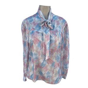 Women's Vintage Devon Pastel Blouse with tie Top